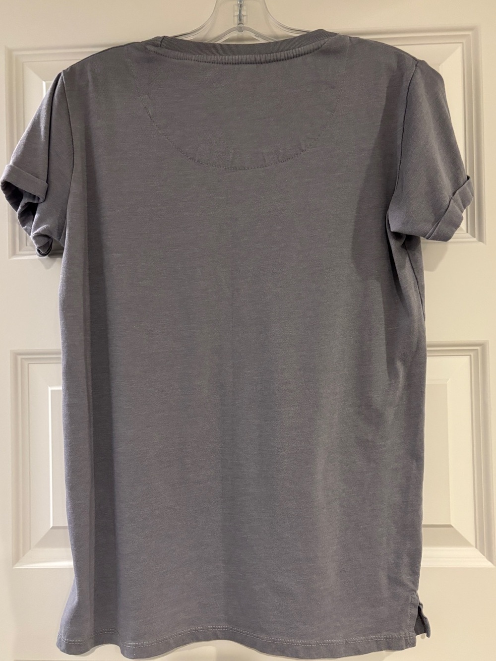 Kansas Jayhawks Graphic Tee in Gray with Blue & Red Print - Picture 2 of 4